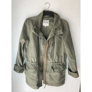 Madewell Sz Small Women's Khaki Green Utility Button Up Jacket